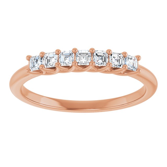 14K Yellow Gold, 1/10 CTW Natural Diamond Anniversary Band - Elegant Design