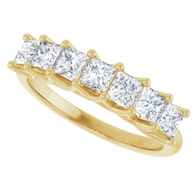 14K Yellow Gold, 1/10 CTW Natural Diamond Anniversary Band - Elegant Design