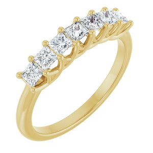 14K Yellow Gold 1/10 CTW Natural Diamond Anniversary Band - Elegant Design