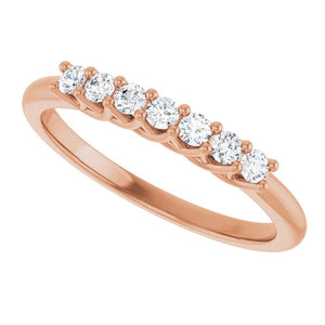 14K Yellow Gold 1/10 CTW Natural Diamond Anniversary Band - Elegant Design