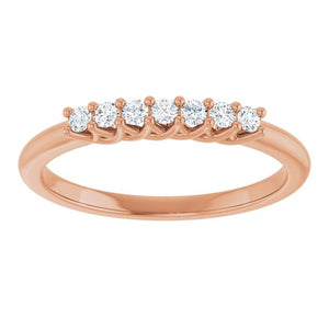 14K Yellow Gold 1/10 CTW Natural Diamond Anniversary Band - Elegant Design