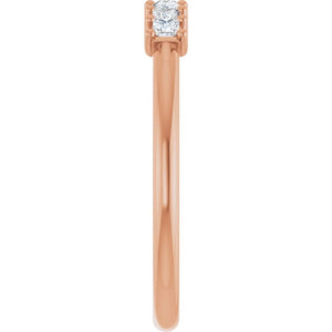 14K Yellow Gold 1/10 CTW Natural Diamond Anniversary Band - Elegant Design