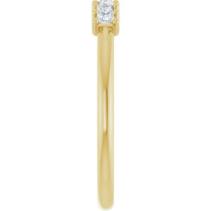 14K Yellow Gold 1/10 CTW Natural Diamond Anniversary Band - Elegant Design