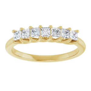 14K Yellow Gold 1/10 CTW Natural Diamond Anniversary Band - Elegant Design