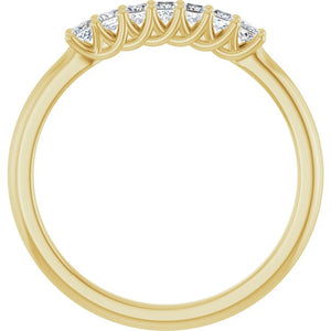14K Yellow Gold 1/10 CTW Natural Diamond Anniversary Band - Elegant Design