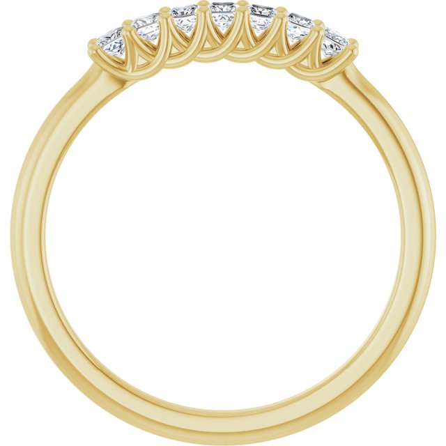 14K Yellow Gold, 1/10 CTW Natural Diamond Anniversary Band - Elegant Design