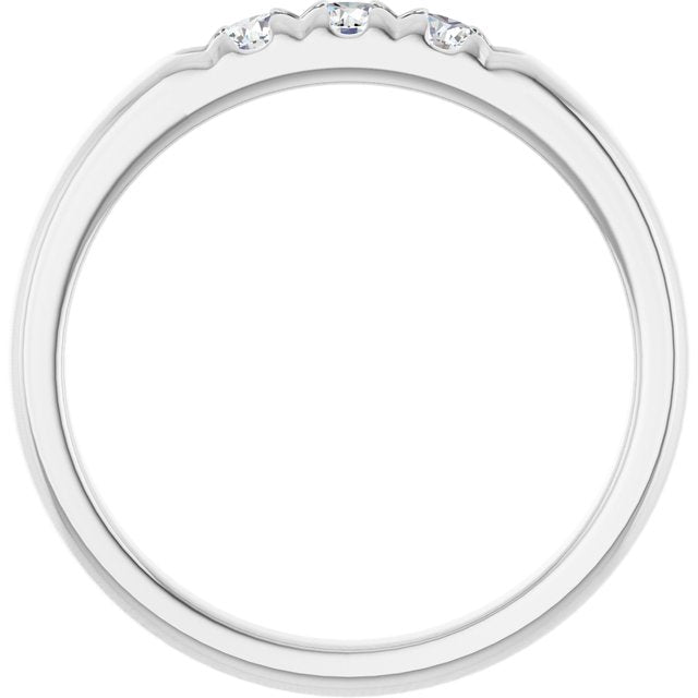 Elegant 14K White Gold .06 CTW Diamond Anniversary Ring