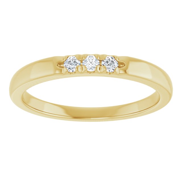 14K White .06 CTW Natural Diamond Anniversary Band