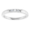 14K White .06 CTW Natural Diamond Anniversary Band