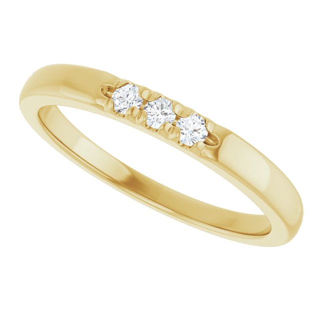 14K White .06 CTW Natural Diamond Anniversary Band