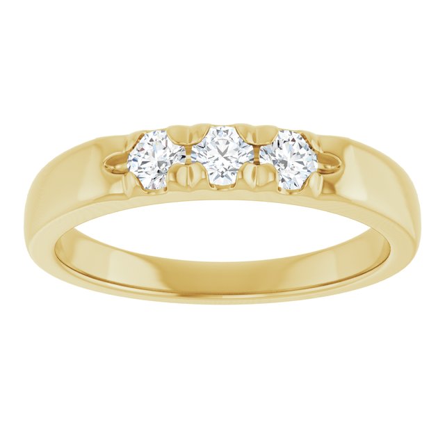 14K White .06 CTW Natural Diamond Anniversary Band