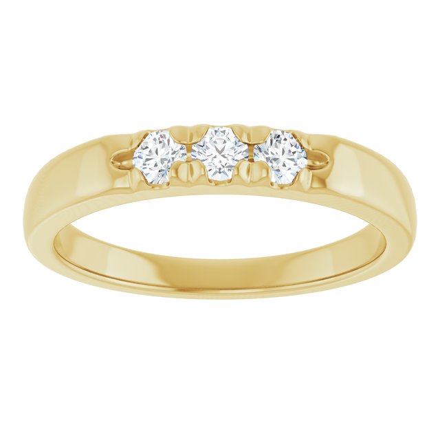 14K White .06 CTW Natural Diamond Anniversary Band