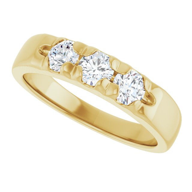 14K White .06 CTW Natural Diamond Anniversary Band