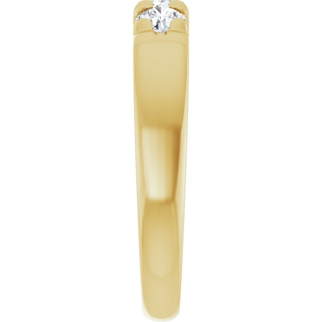 14K White .06 CTW Natural Diamond Anniversary Band