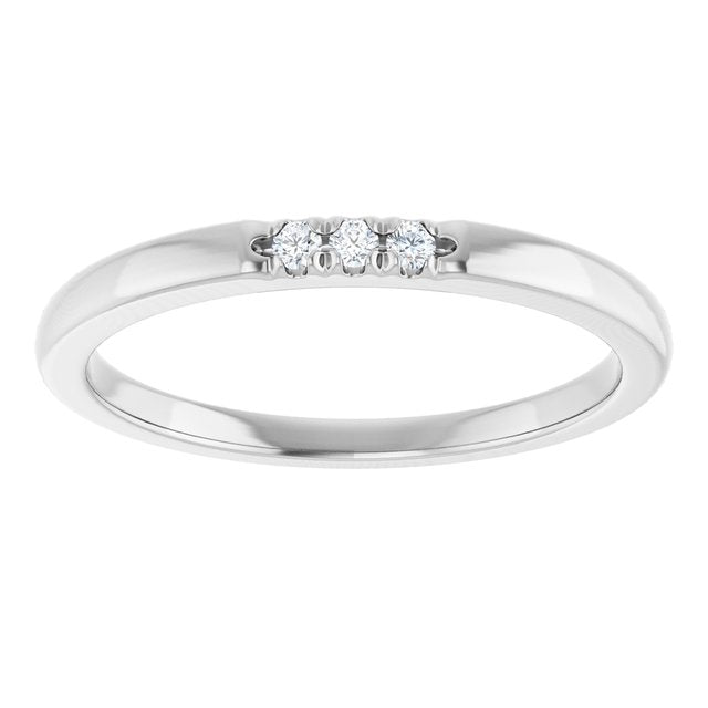 Elegant 14K White Gold .06 CTW Diamond Anniversary Ring