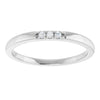 14K White .06 CTW Natural Diamond Anniversary Band