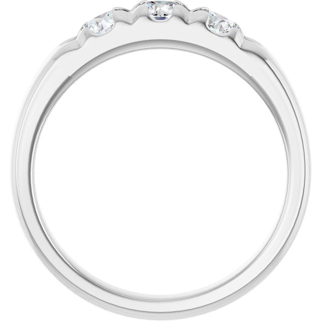 Elegant 14K White Gold .06 CTW Diamond Anniversary Ring