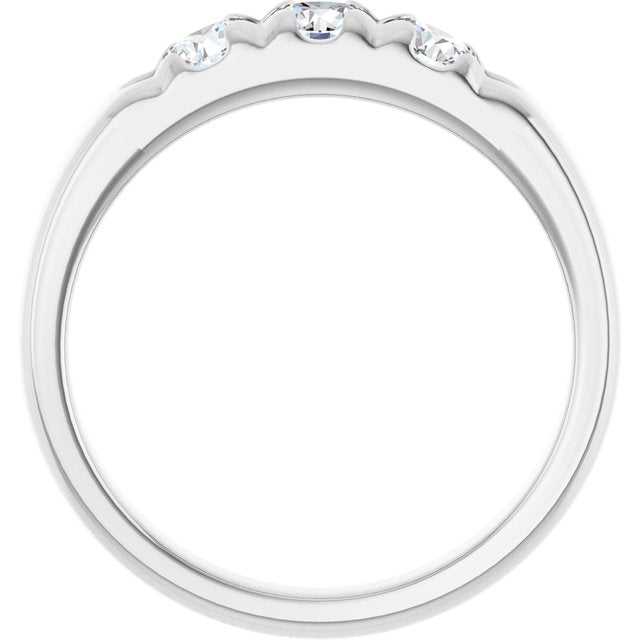 Elegant 14K White Gold .06 CTW Diamond Anniversary Ring