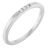 14K White .06 CTW Natural Diamond Anniversary Band