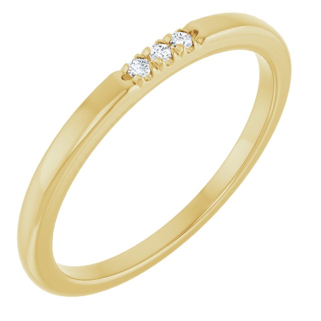 14K White .06 CTW Natural Diamond Anniversary Band