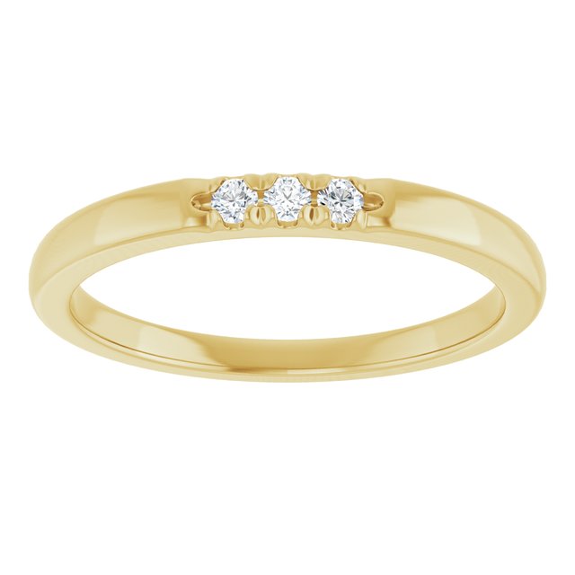 14K White .06 CTW Natural Diamond Anniversary Band