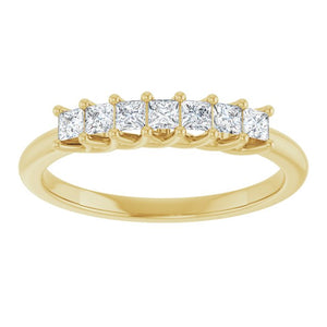 14K Yellow Gold 1/10 CTW Natural Diamond Anniversary Band - Elegant Design