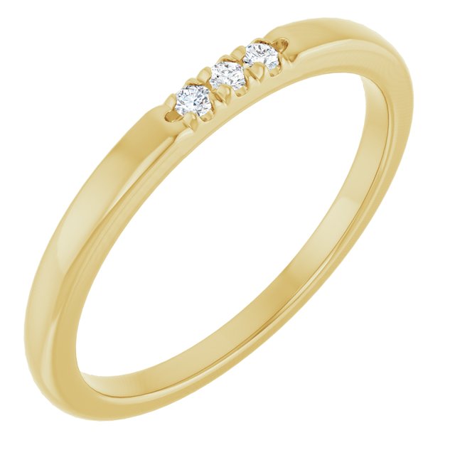 14K White .06 CTW Natural Diamond Anniversary Band