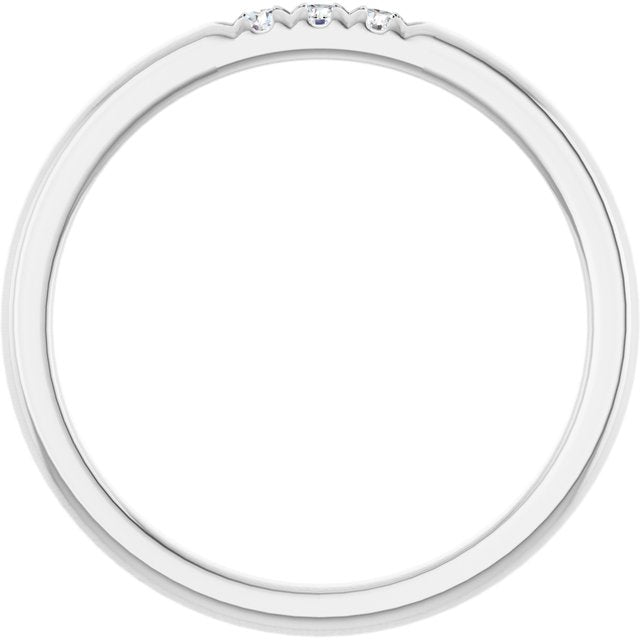 14K White .06 CTW Natural Diamond Anniversary Band