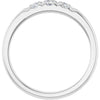 14K White .06 CTW Natural Diamond Anniversary Band