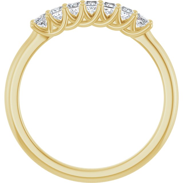 14K Yellow Gold, 1/10 CTW Natural Diamond Anniversary Band - Elegant Design