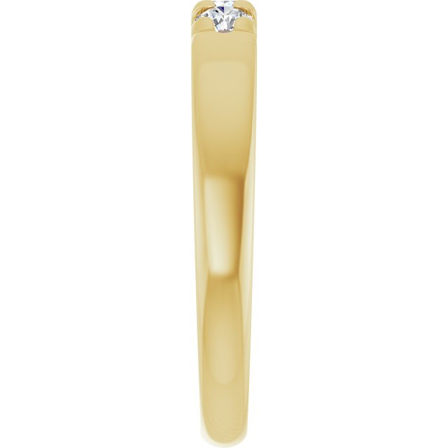 14K White .06 CTW Natural Diamond Anniversary Band