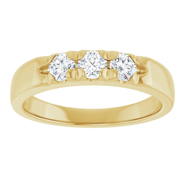 14K White .06 CTW Natural Diamond Anniversary Band