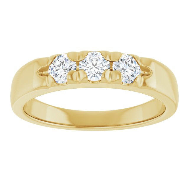 14K White .06 CTW Natural Diamond Anniversary Band