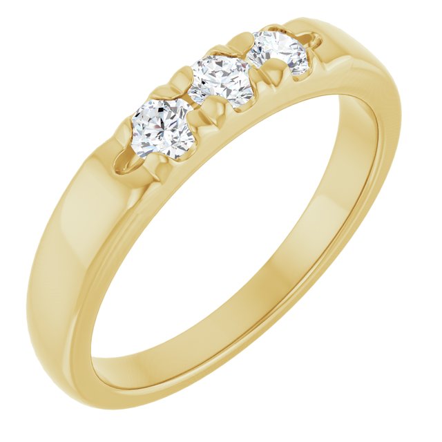 14K White .06 CTW Natural Diamond Anniversary Band