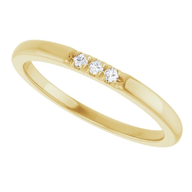 14K White .06 CTW Natural Diamond Anniversary Band