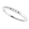 Elegant 14K White Gold .06 CTW Diamond Anniversary Ring