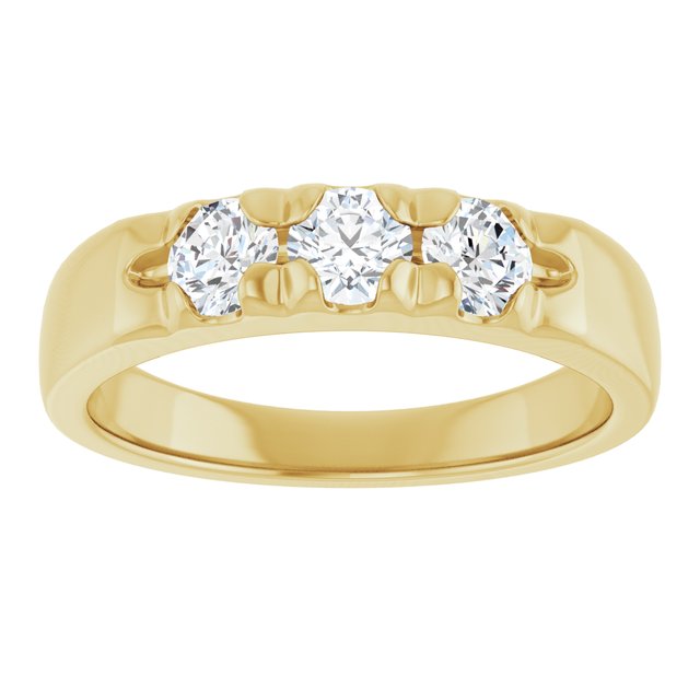 14K White .06 CTW Natural Diamond Anniversary Band