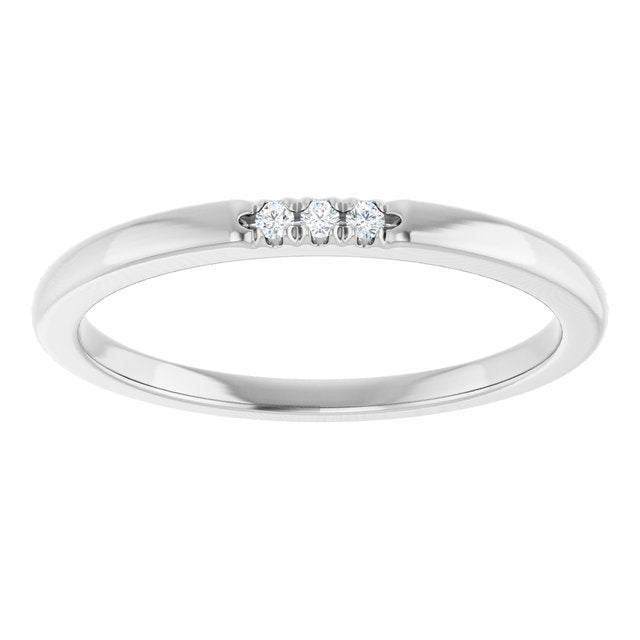 Elegant 14K White Gold .06 CTW Diamond Anniversary Ring