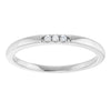 14K White .06 CTW Natural Diamond Anniversary Band