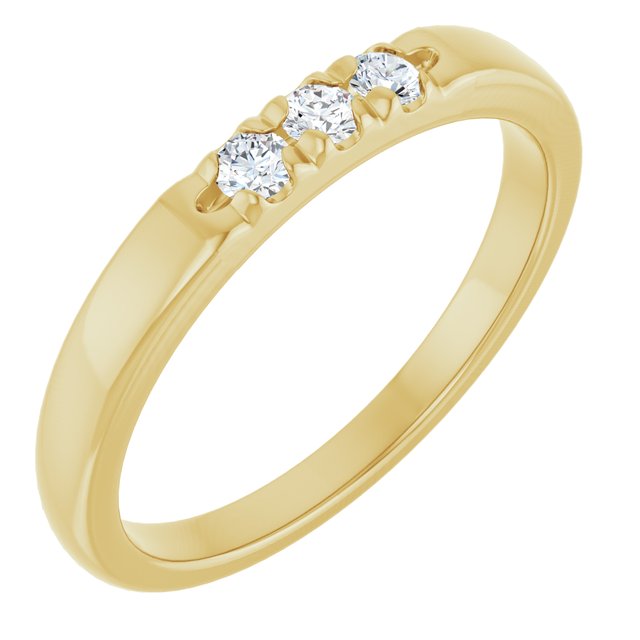 14K White .06 CTW Natural Diamond Anniversary Band