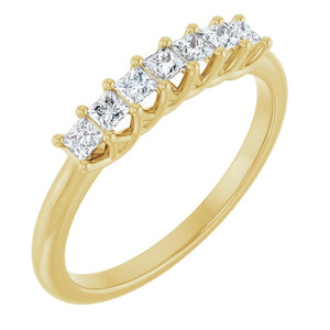 14K Yellow Gold 1/10 CTW Natural Diamond Anniversary Band - Elegant Design