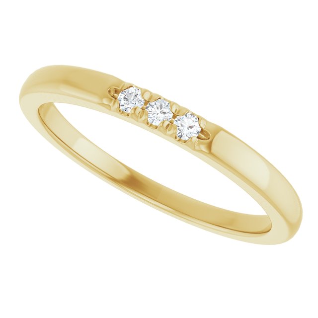 14K White .06 CTW Natural Diamond Anniversary Band