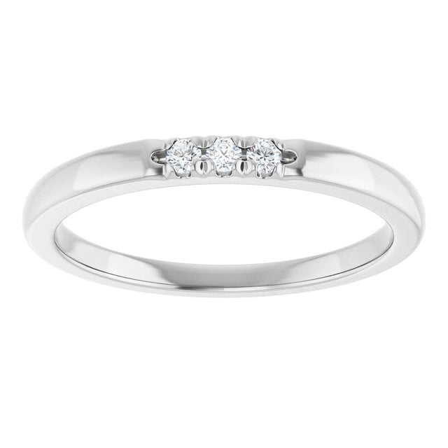 Elegant 14K White Gold .06 CTW Diamond Anniversary Ring