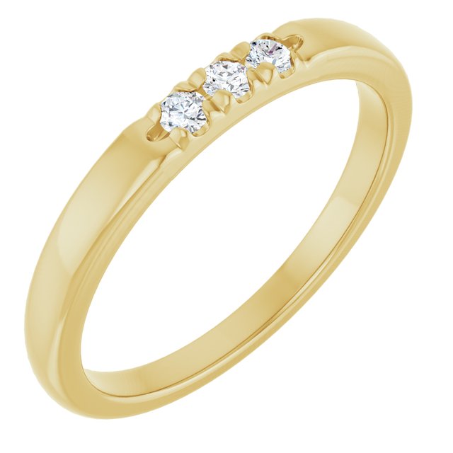 14K White .06 CTW Natural Diamond Anniversary Band