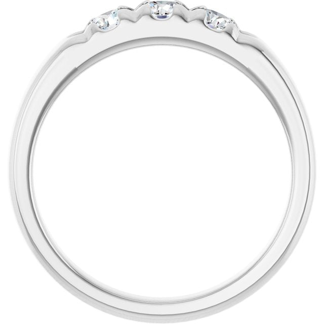 Elegant 14K White Gold .06 CTW Diamond Anniversary Ring