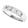 14K White .06 CTW Natural Diamond Anniversary Band