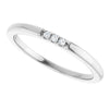 14K White .06 CTW Natural Diamond Anniversary Band