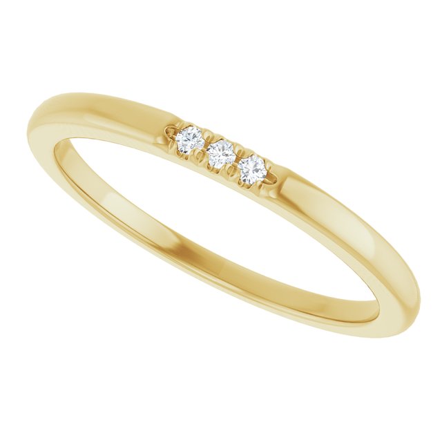 14K White .06 CTW Natural Diamond Anniversary Band