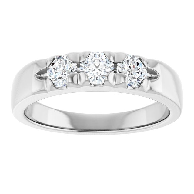 Elegant 14K White Gold .06 CTW Diamond Anniversary Ring