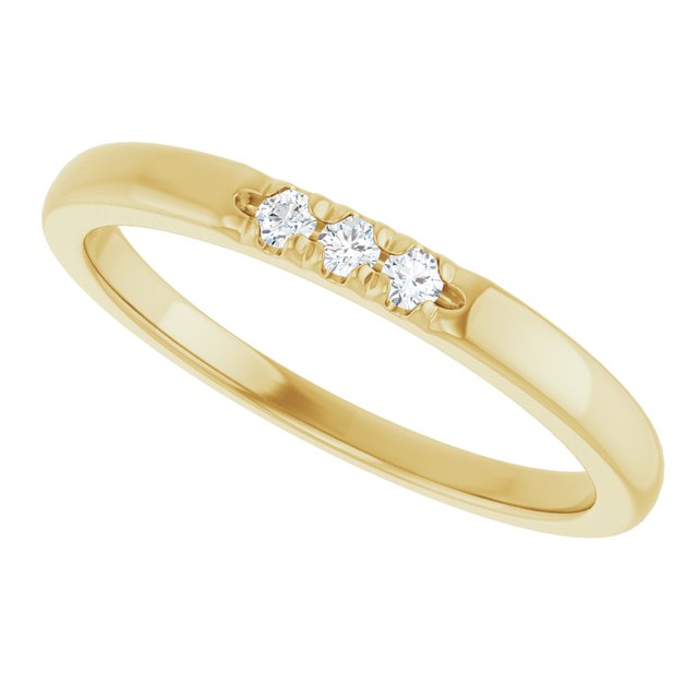 14K White .06 CTW Natural Diamond Anniversary Band